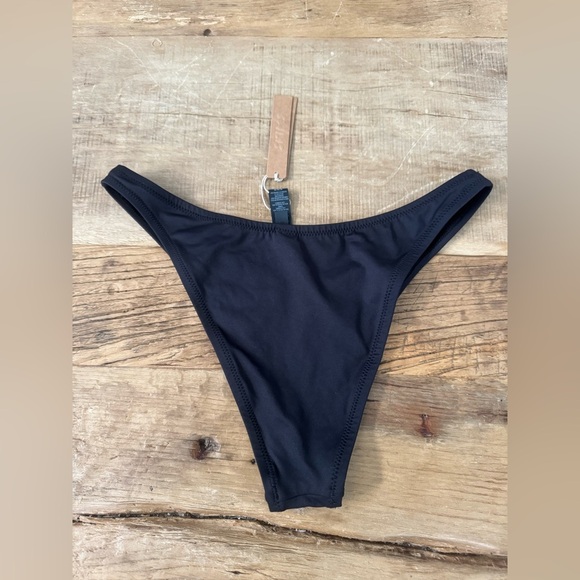 NWT Skims Recycled Swim Cheeky Tanga Bottoms~Medium~Onyx - Picture 6 of 8